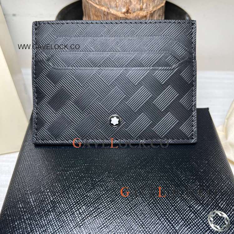 Copy Mont Blanc Men's Extreme 3.0 Card Holder Black Leather